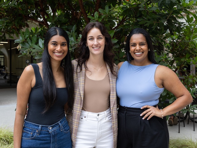 Monica Ramakrishnan, Grace Daly and Sukhpreet Bains