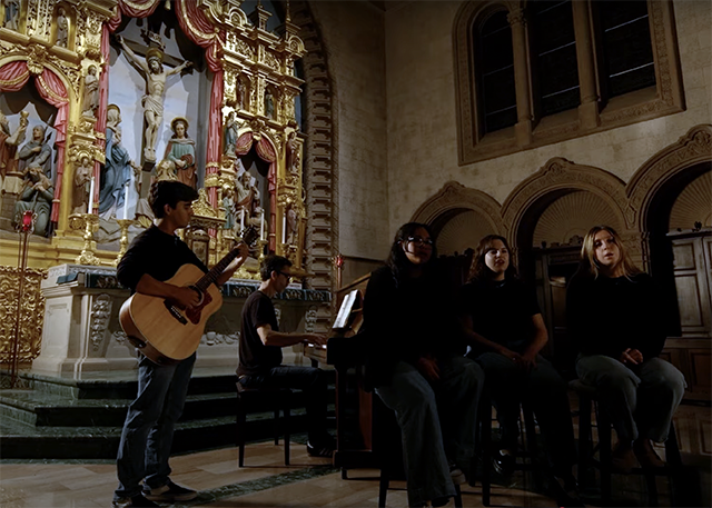 Members of the USD Founders Chapel Choir Perform "Silent Night"